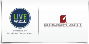 Brush Art - Live Well Logo